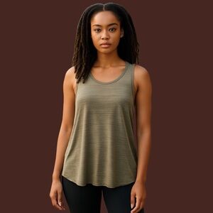Zella XL Sage Green Racerback Yoga Tank Top, Activewear Moisture-Wicking